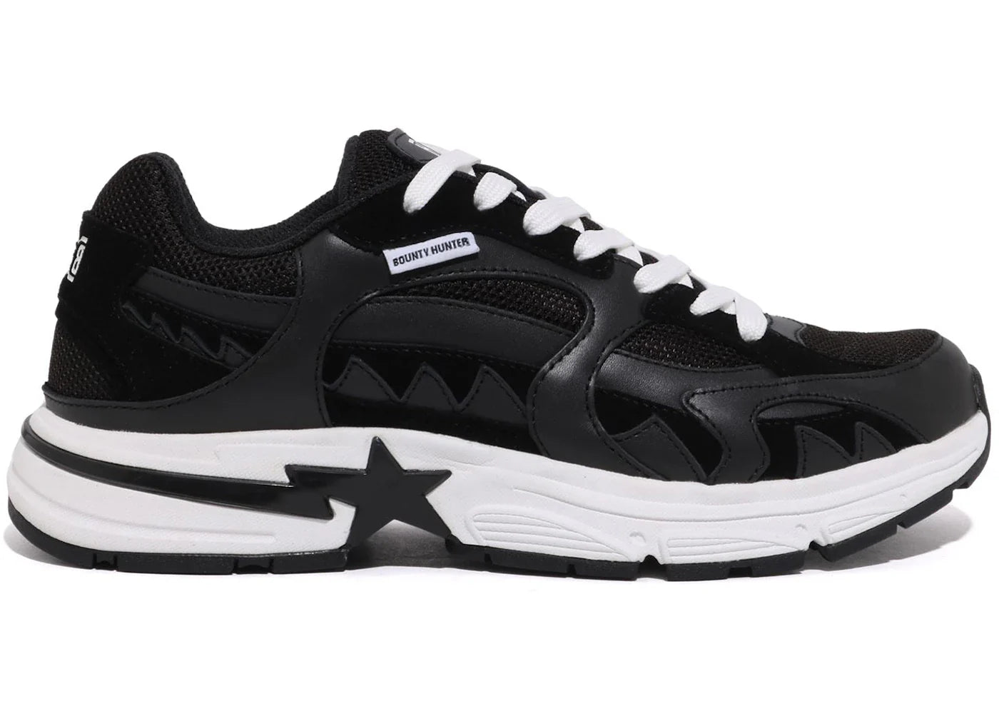 BAPE A Bathing Ape Shark Sta Bounty Hunter Black White