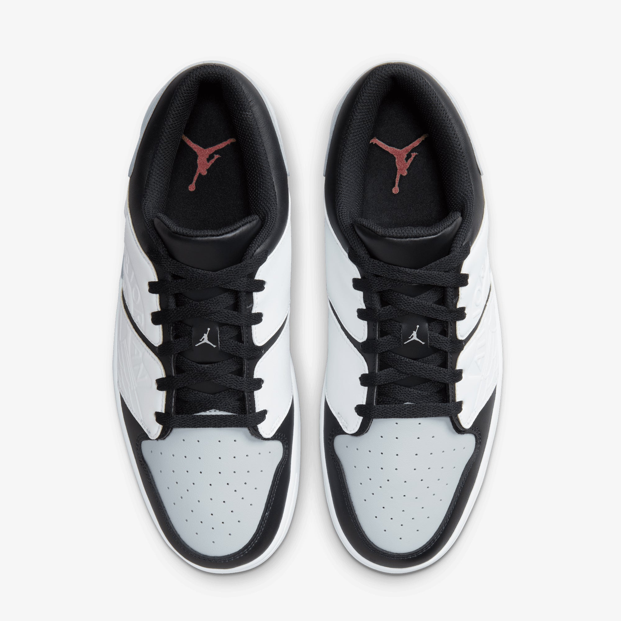 Jordan | NU RETRO 1 LOW { WHITE/BLACK-LT SMOKE GREY-VARSITY RED - view 2
