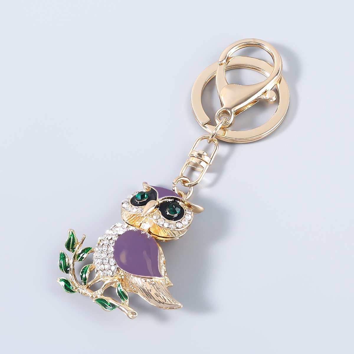 Peeperly Rhinestone Owl Crystal Keychain - view 2
