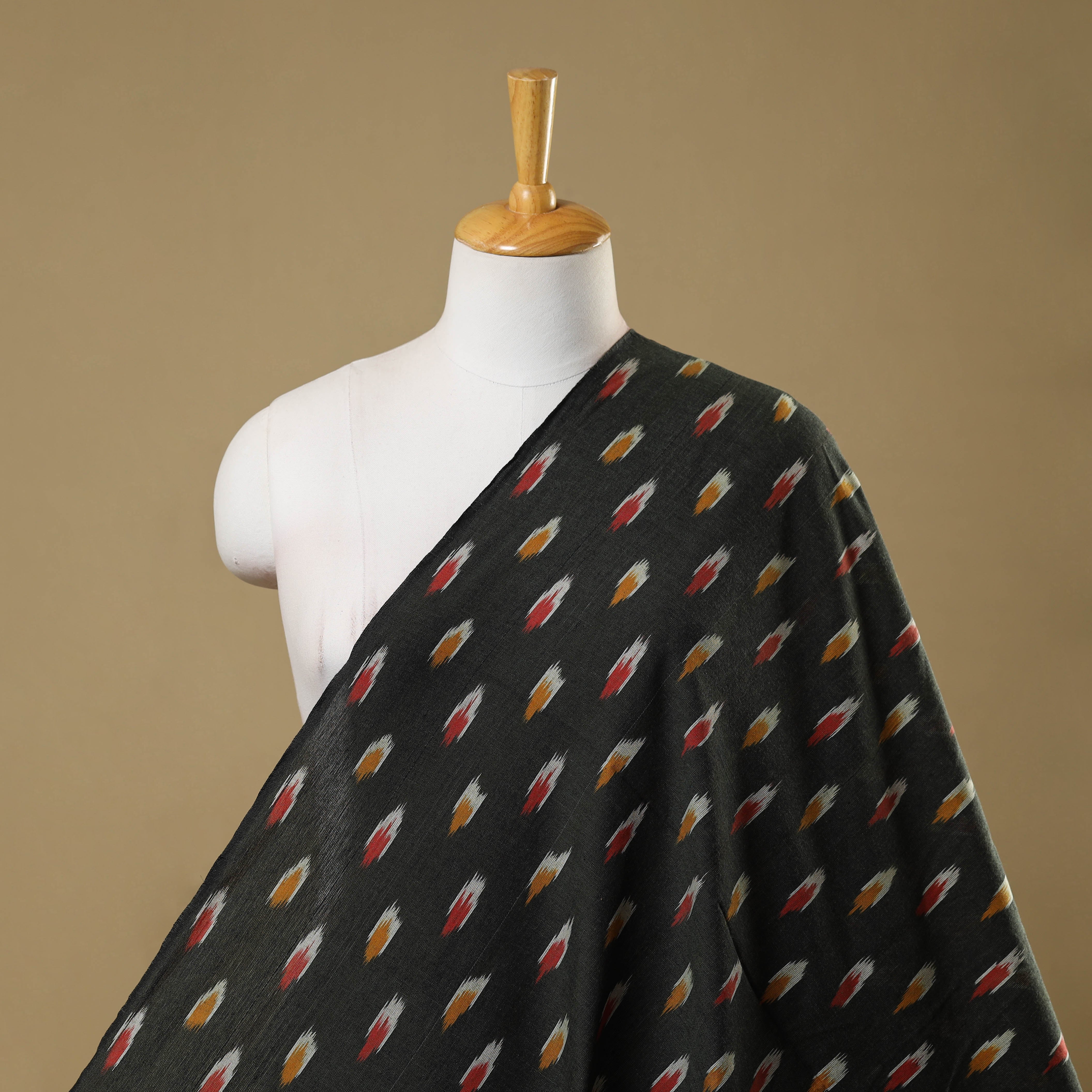 SOUTH KARGHA Black - Cotton Pochampally Ikat Fabric 22