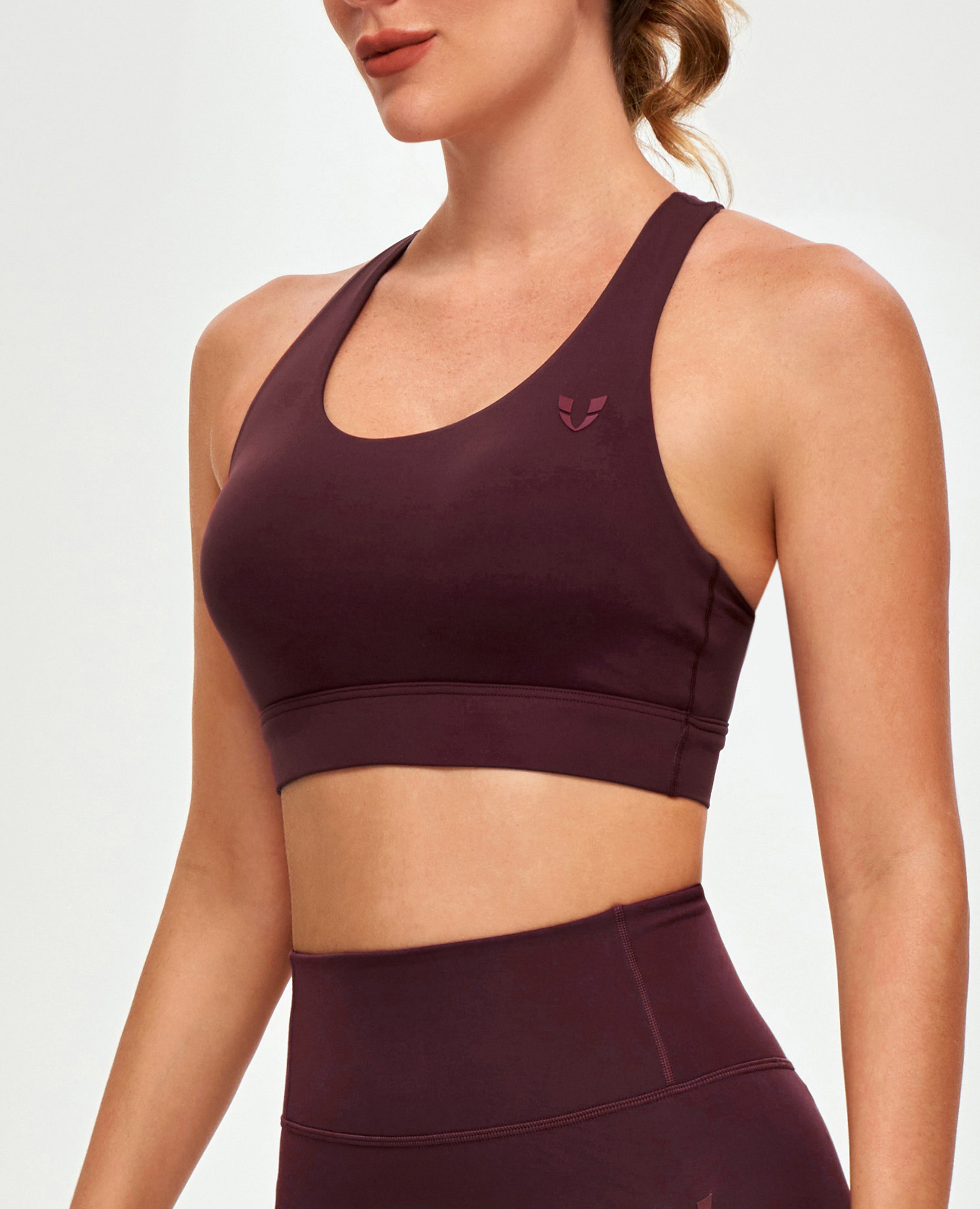 FIRM ABS Energy Sports Bra - Wine Red - view 3