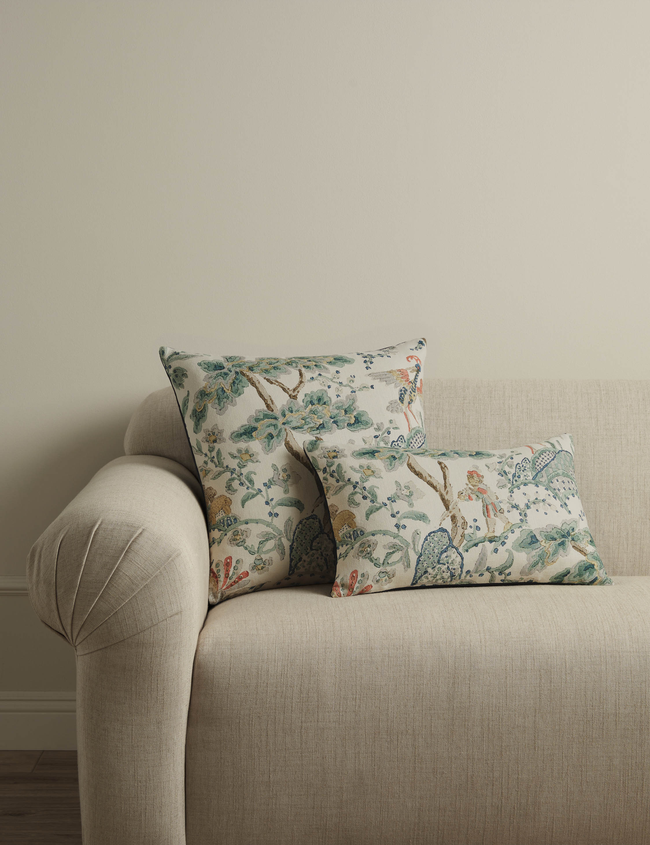 Lulu and Georgia Kelmescott Linen Pillow by Scalamandre