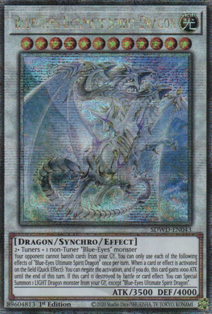 Yu-Gi-Oh! Blue-Eyes Ultimate Spirit Dragon - SDWD-EN043 - Quarter Century Secret Rare - 1st Edition