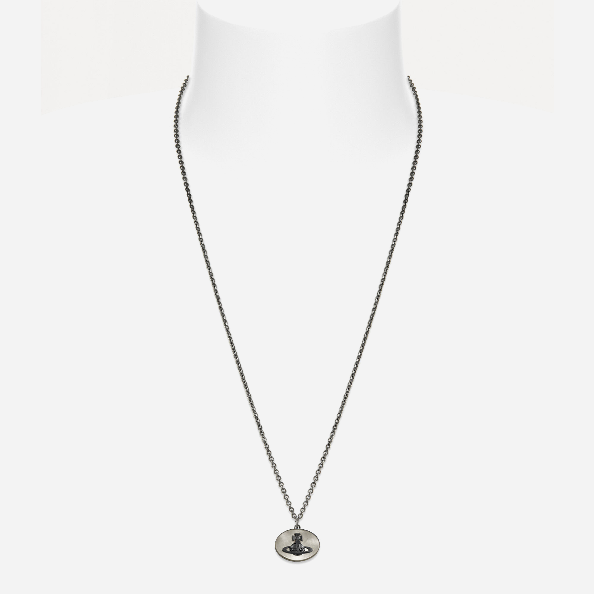 Vivienne Westwood Man. Eliza Pendant Necklace Ruthenium / Grey, White Mop - view 2