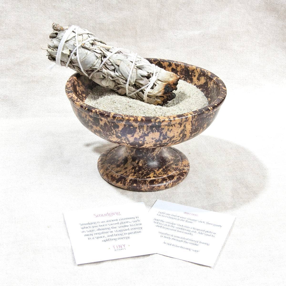 Tiny Rituals Large Soapstone Smudge Bowl Kit