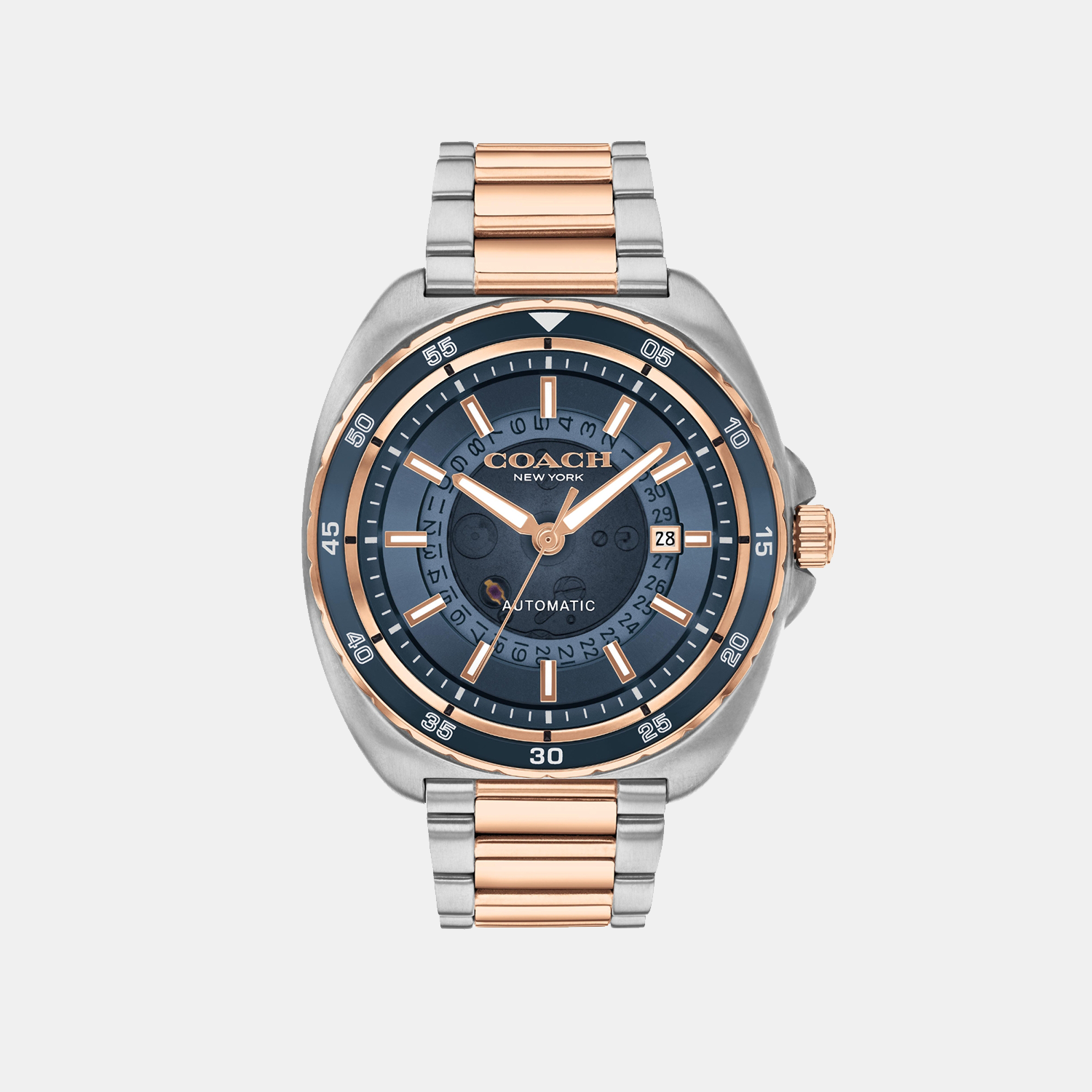 Coach Charter Men Automatic Blue Dial Analog Stainless Steel Watch 14602729