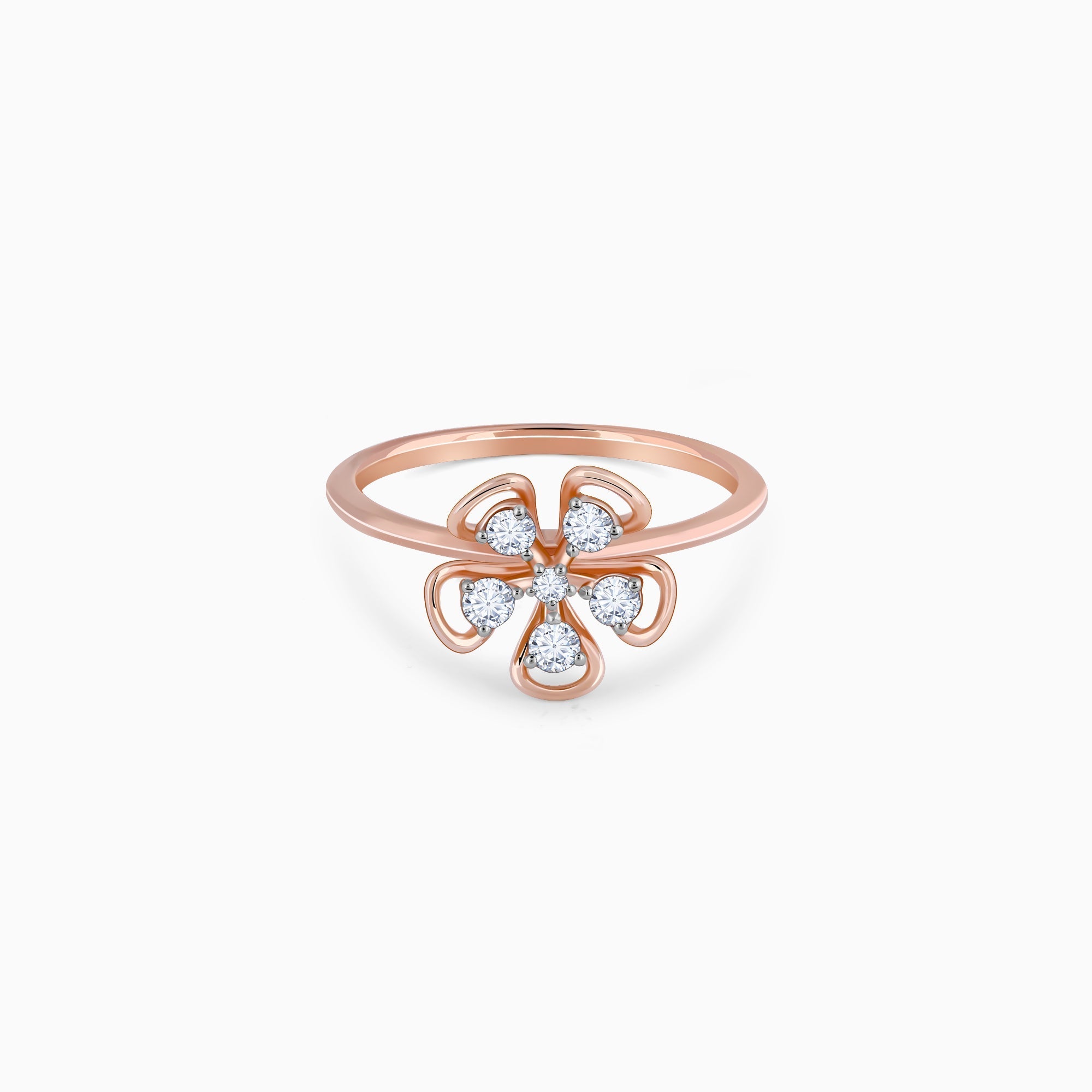 GIVA Jewellery Rose Gold Cute Bloom Ring