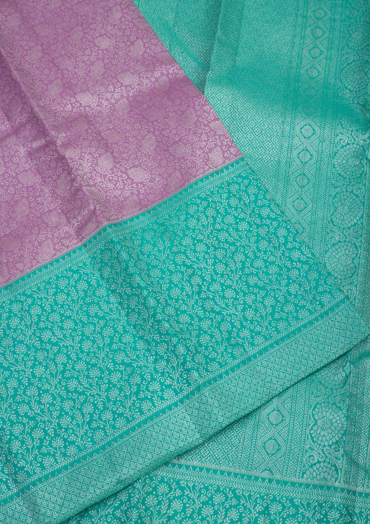 Koskii Lavender Zariwork Pure Silk Saree – Women's - view 4