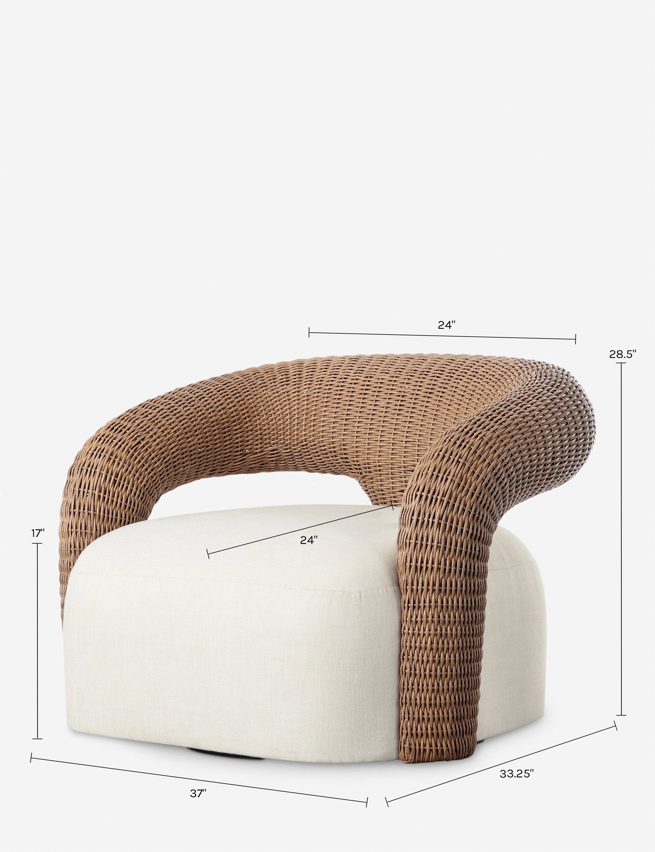 Lulu and Georgia Hampton Outdoor Swivel Chair - view 12