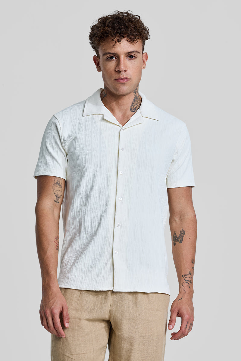 SNITCH White Cuban Textured Shirt - view 6