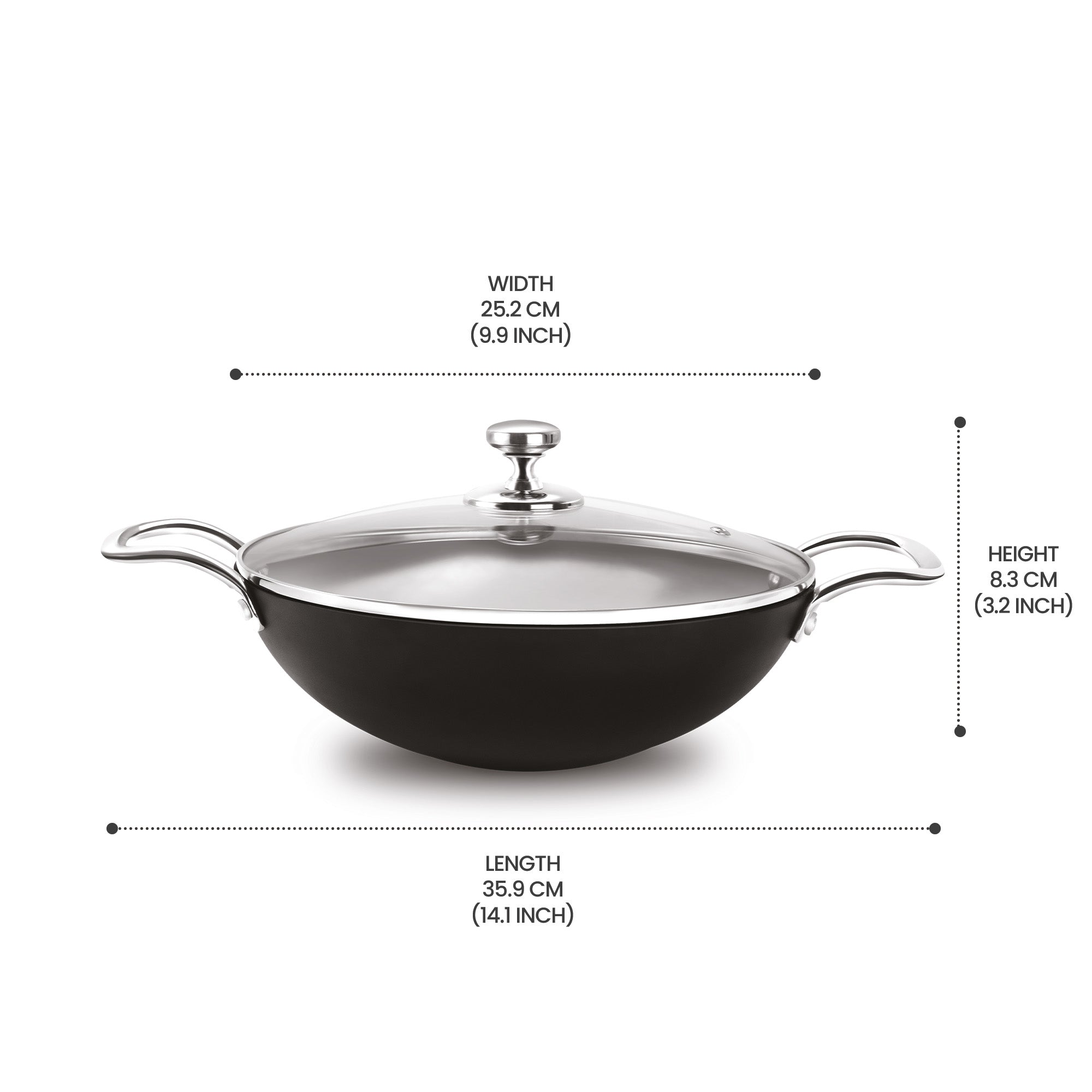 Non Stick Iron Kadhai (Milton Procook) – Black - view 7
