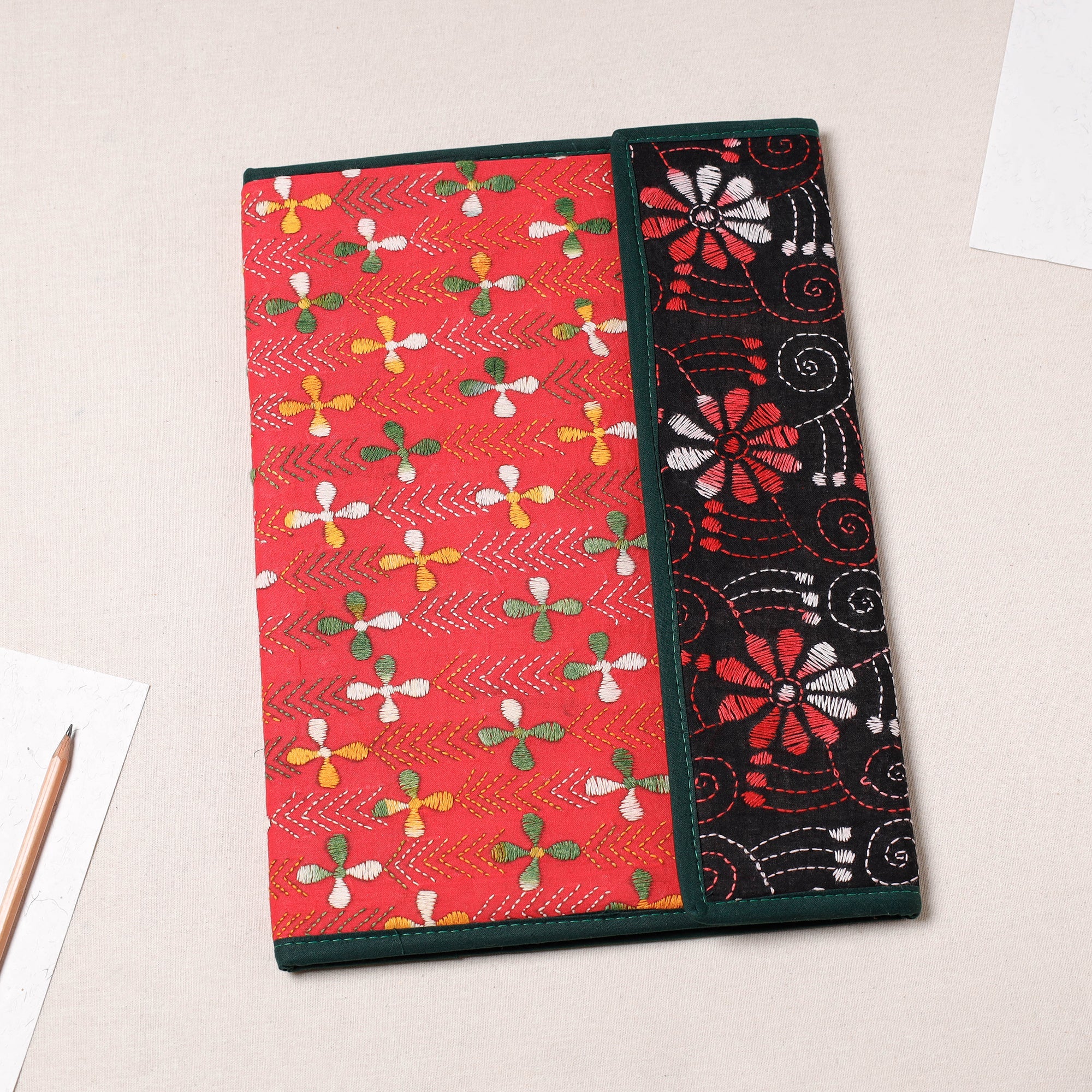 ASALKAAR Bengal Kantha Work Handcrafted File Folder