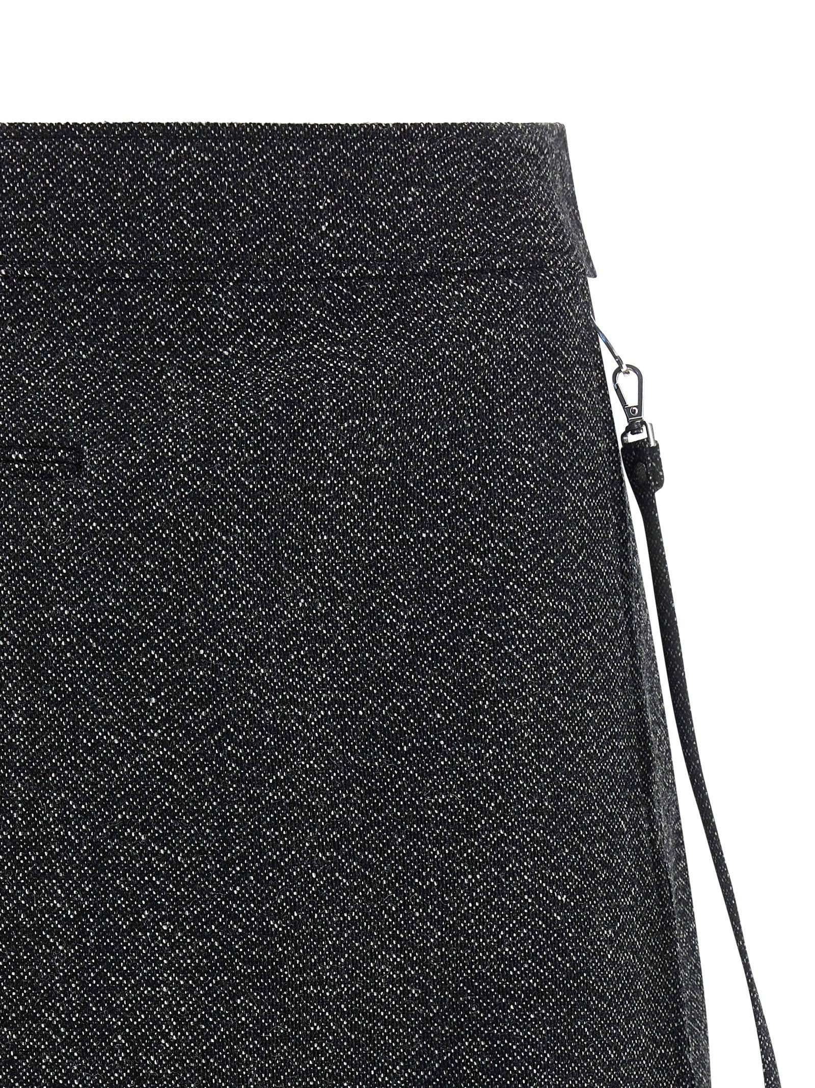 Courreges Zipped Caviar Mini Skirt – 100% wool - view 3