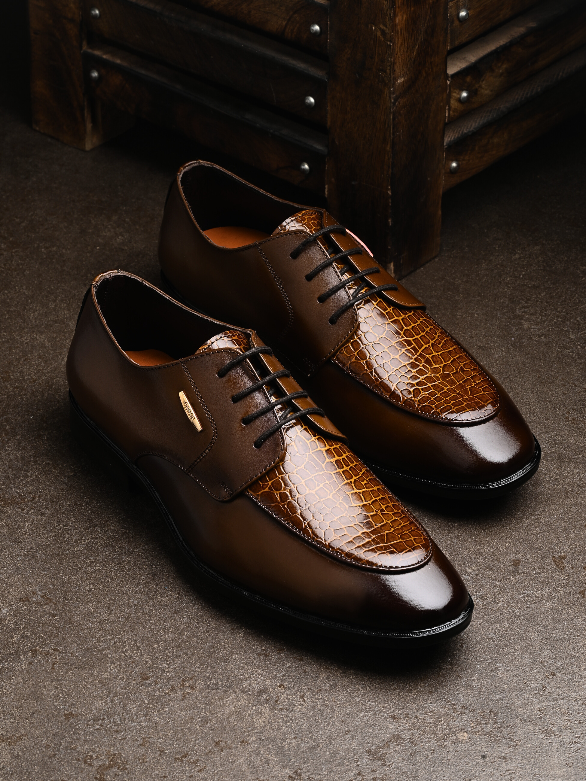Egoss Shoes Egoss Platinum Lace-Up Shoes For Men