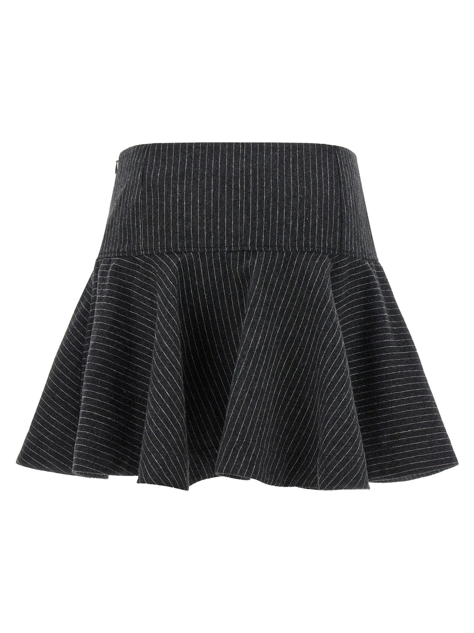 Ganni Pinstriped Flannel Skirt - view 2