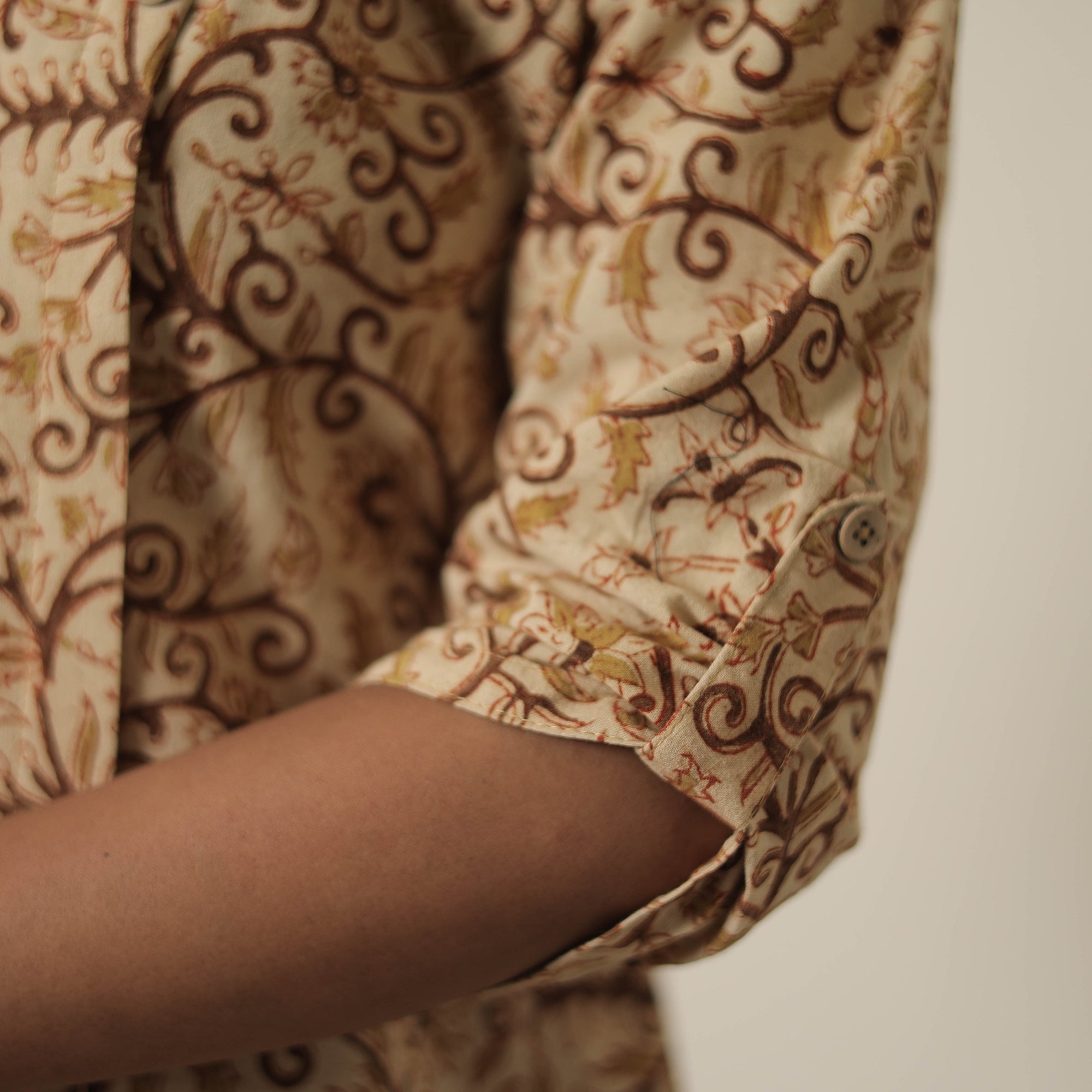 ITOKRI CASUALS Beige - Block Printed Cotton Kalamkari Co-ord Set 12 - view 6