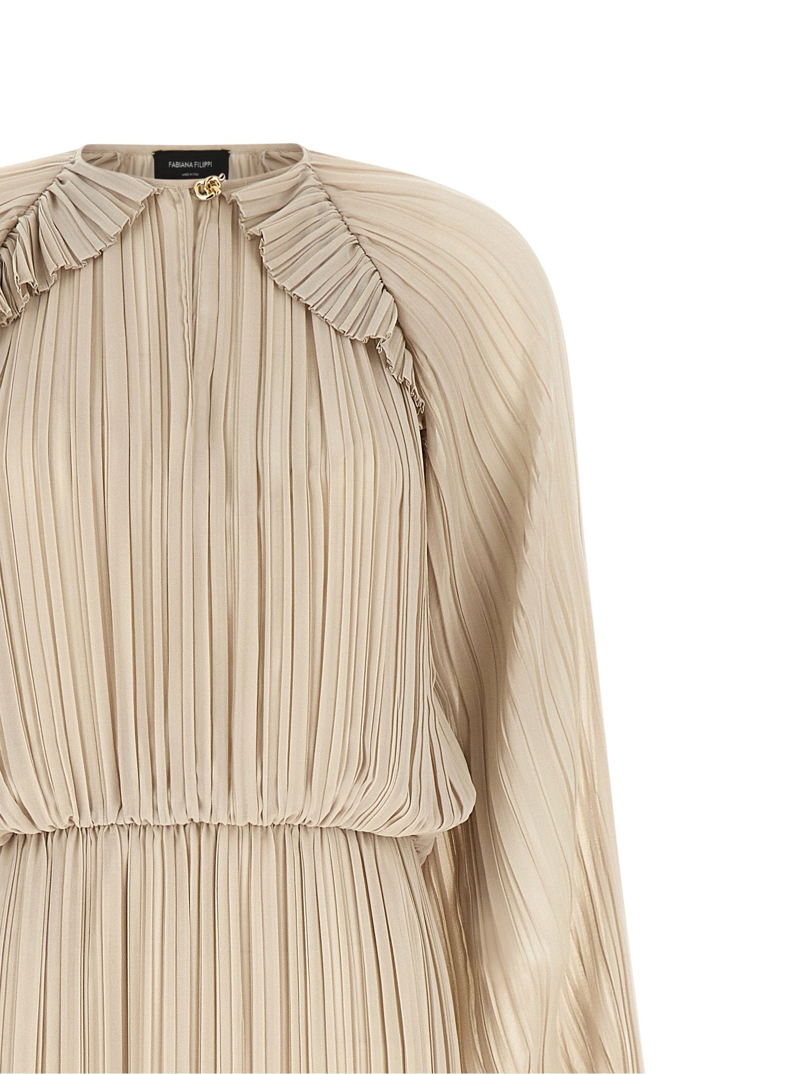 Fabiana Filippi Long Pleated Dress – 100% polyester - view 3