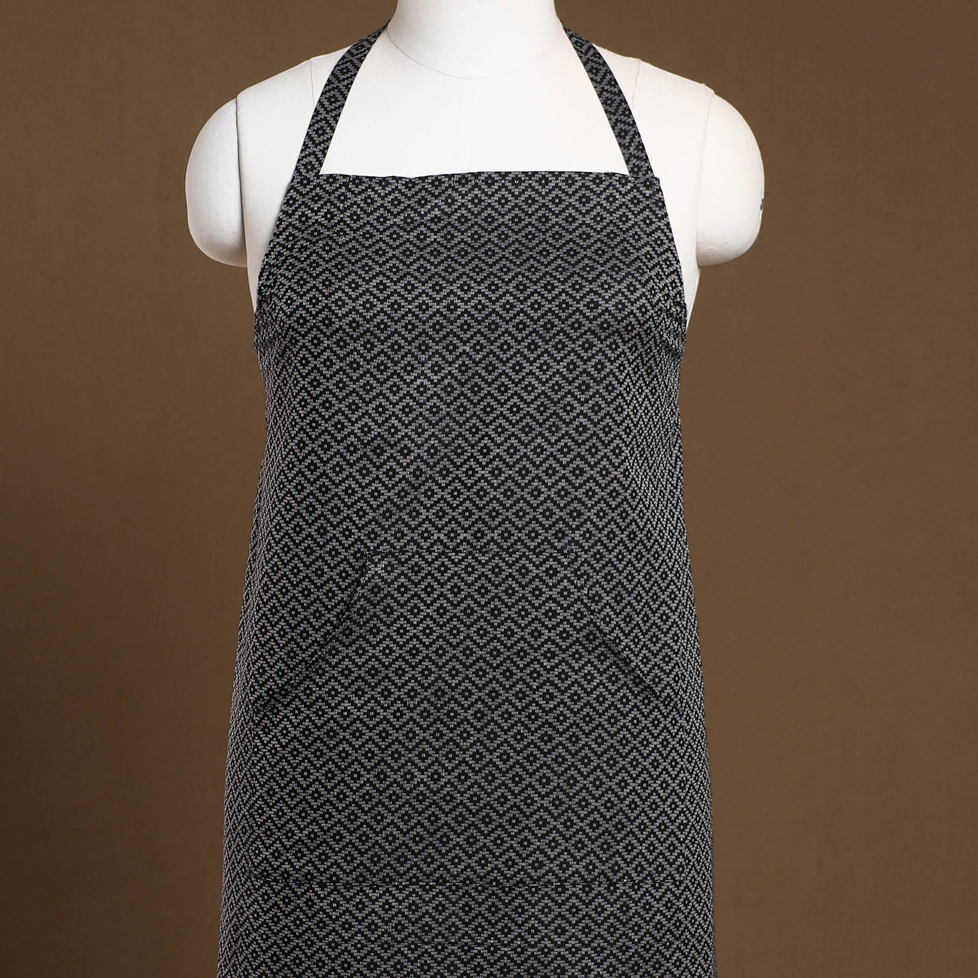 JALPARI Black - Jacquard Weave Cotton Apron with Pocket 16 - view 2