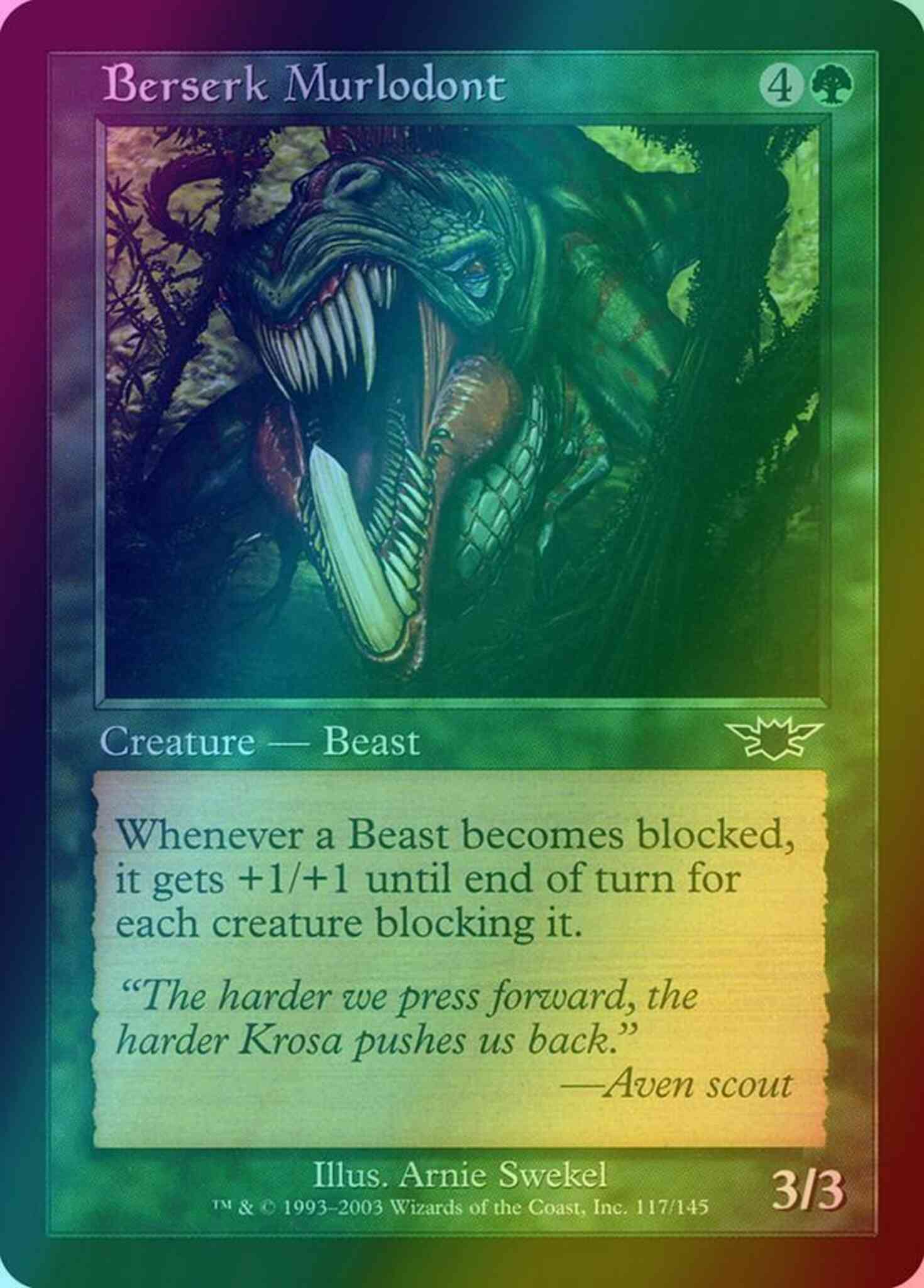 Berserk murlodont 117 – Magic Berserk Murlodont [117] [Legions] [Foil]