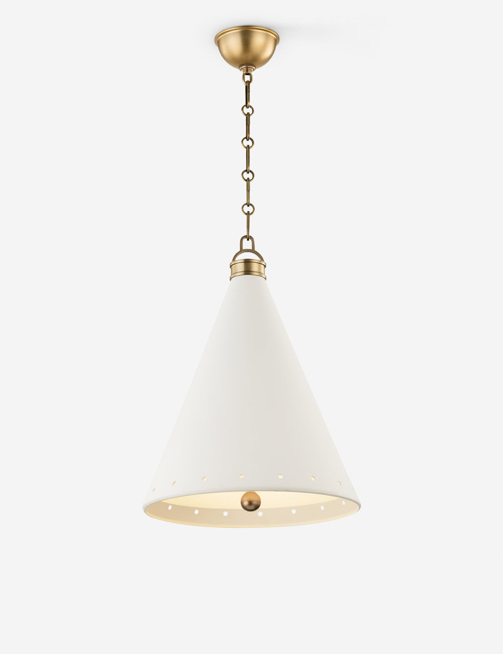 Lulu and Georgia Buxton Pendant Light – White and Brass - view 2