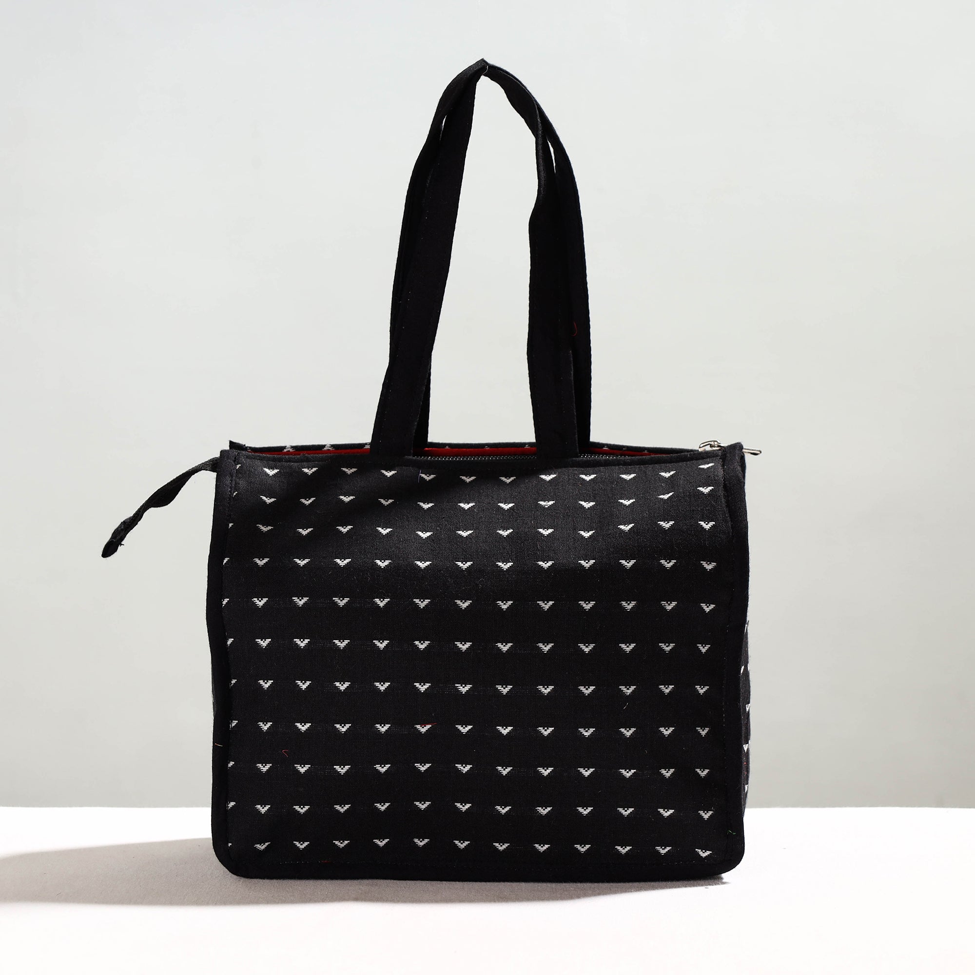 NOORI BAZAR Black - Handcrafted Jacquard Cotton Hand Bag - view 3