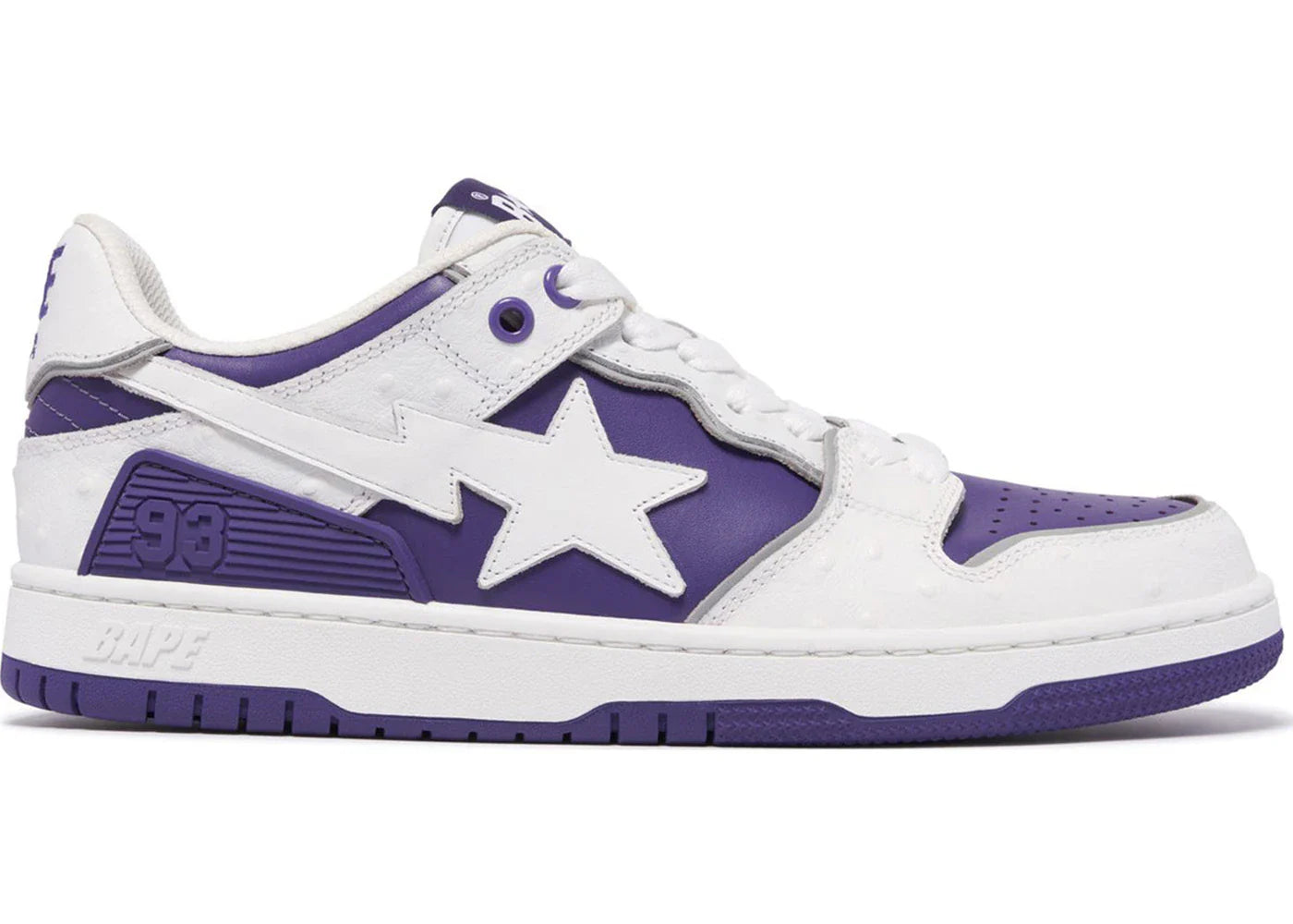 Bape A Bathing Ape Sk8 Sta #1 Ostrich Pack White Purple