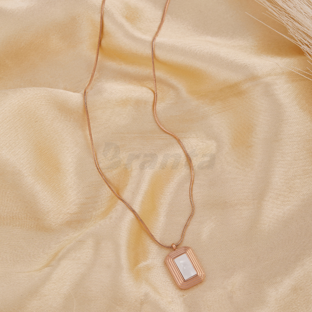 Branta Rectangle Pearl Pendant Necklace For Women - view 2