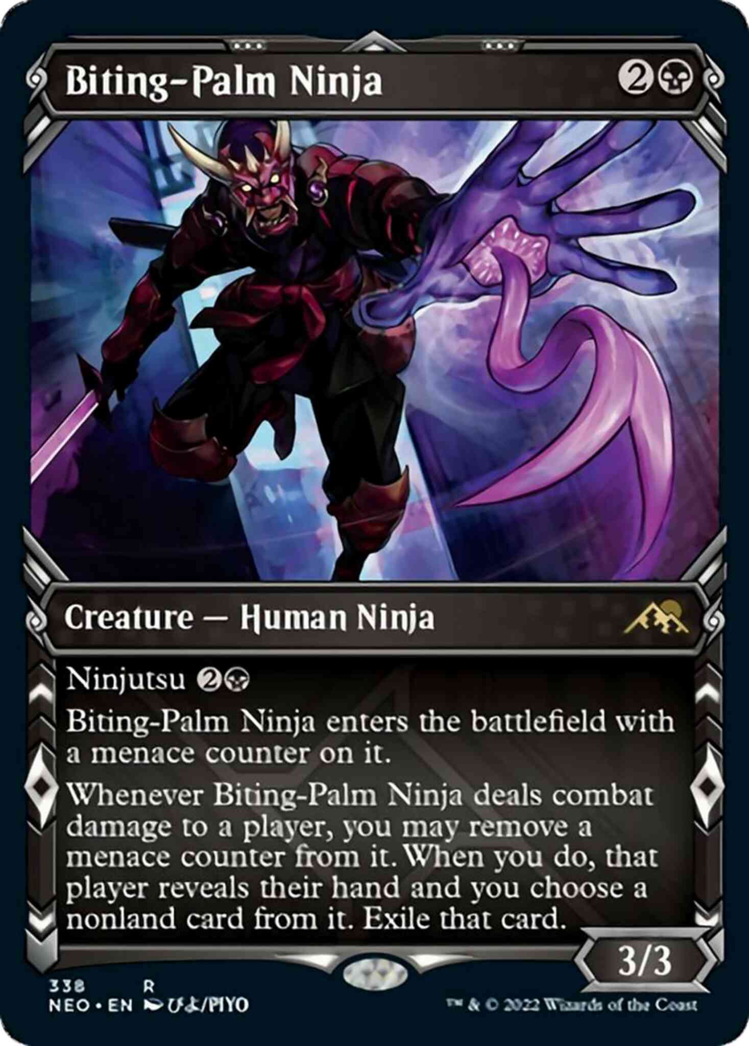 Biting-palm ninja 338 – Magic Biting-Palm Ninja [338] [Ninja Showcase] [Kamigawa: Neon Dynasty] [Non-Foil]