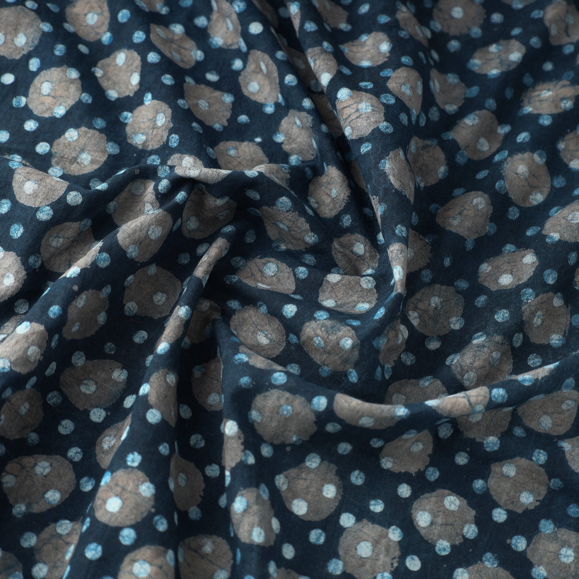 BINDAAS UNLIMITED Blue - Bindaas Natural Dyed Cotton Block Print Fabric 01 - view 3