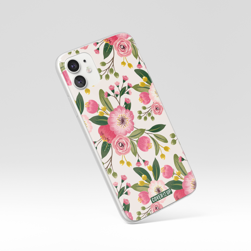 Cover It Up Pinterest Floral Aesthetic Clear Silicone Case - view 5