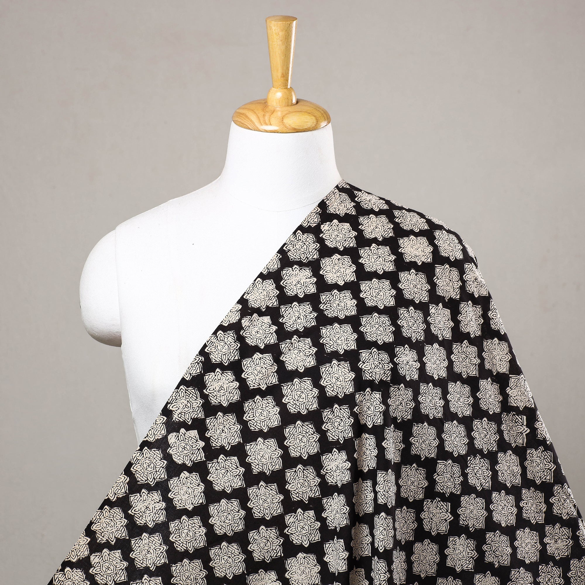 HAVELI CHRONICLES Black - Bagru Block Print Cotton Fabric