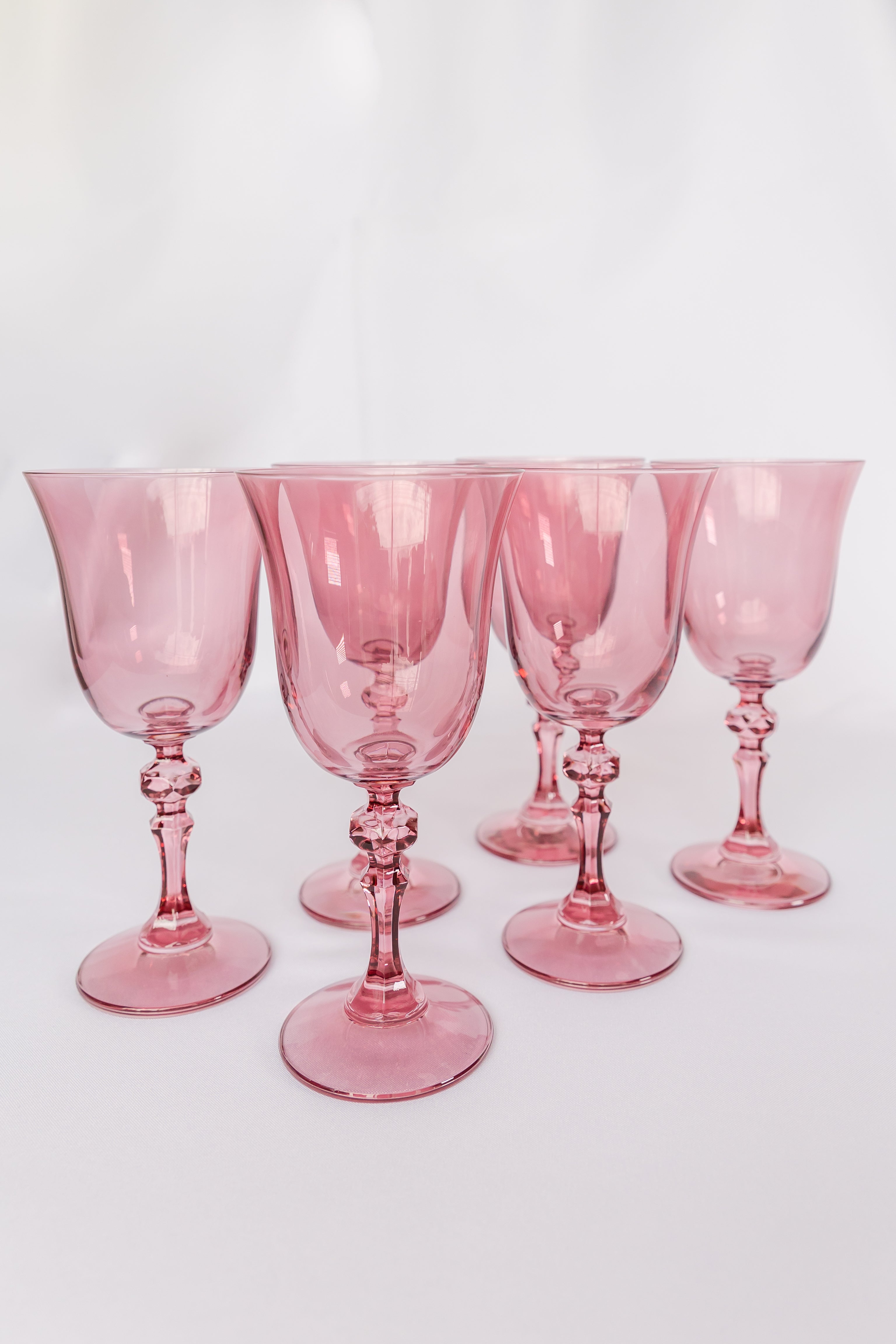 Estelle Colored Glass Estelle Colored Regal Goblet - Set of 6 {Rose}