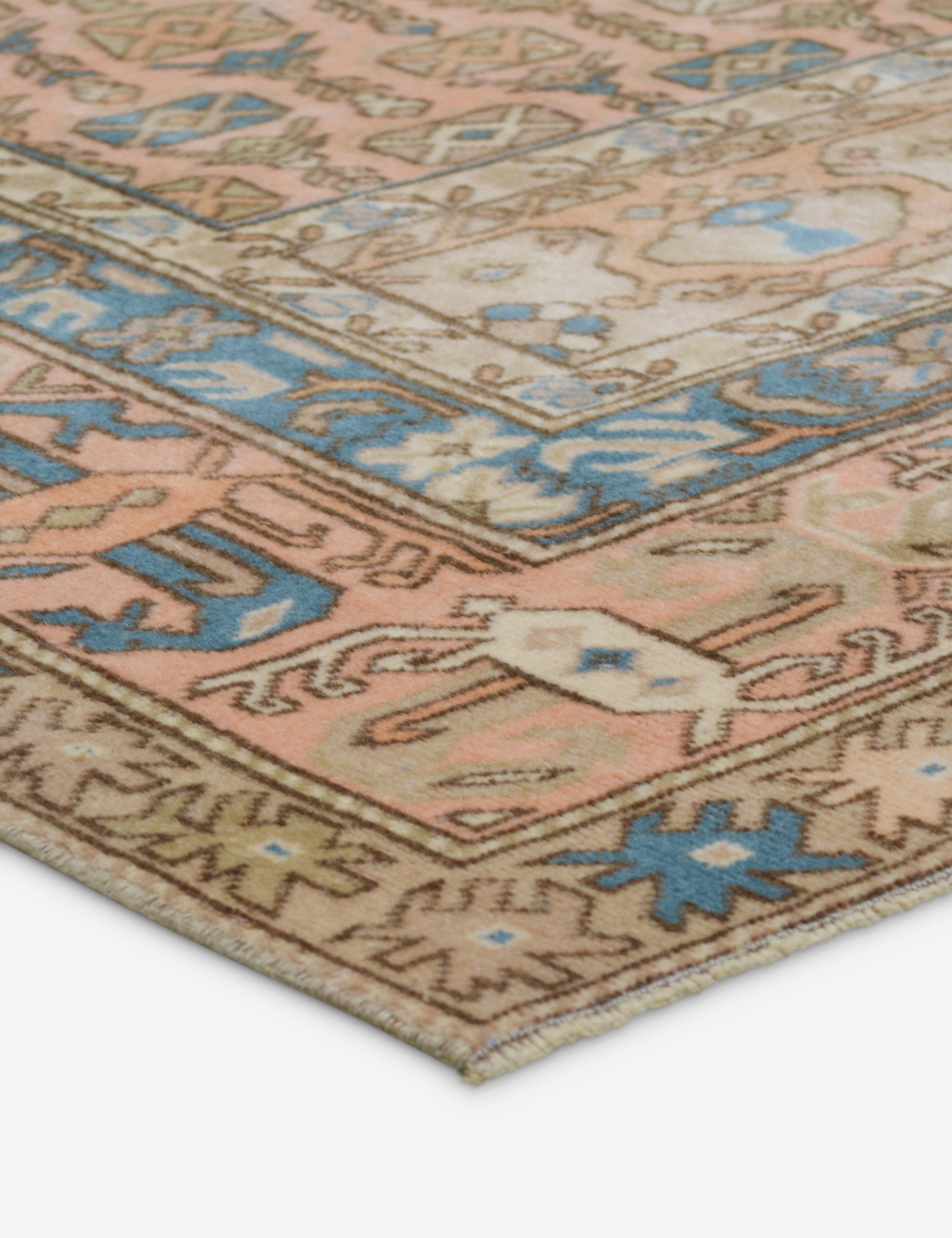 Lulu and Georgia Vintage Turkish Hand-Knotted Wool Rug No. 419, 6'6" x 8'10" - view 2
