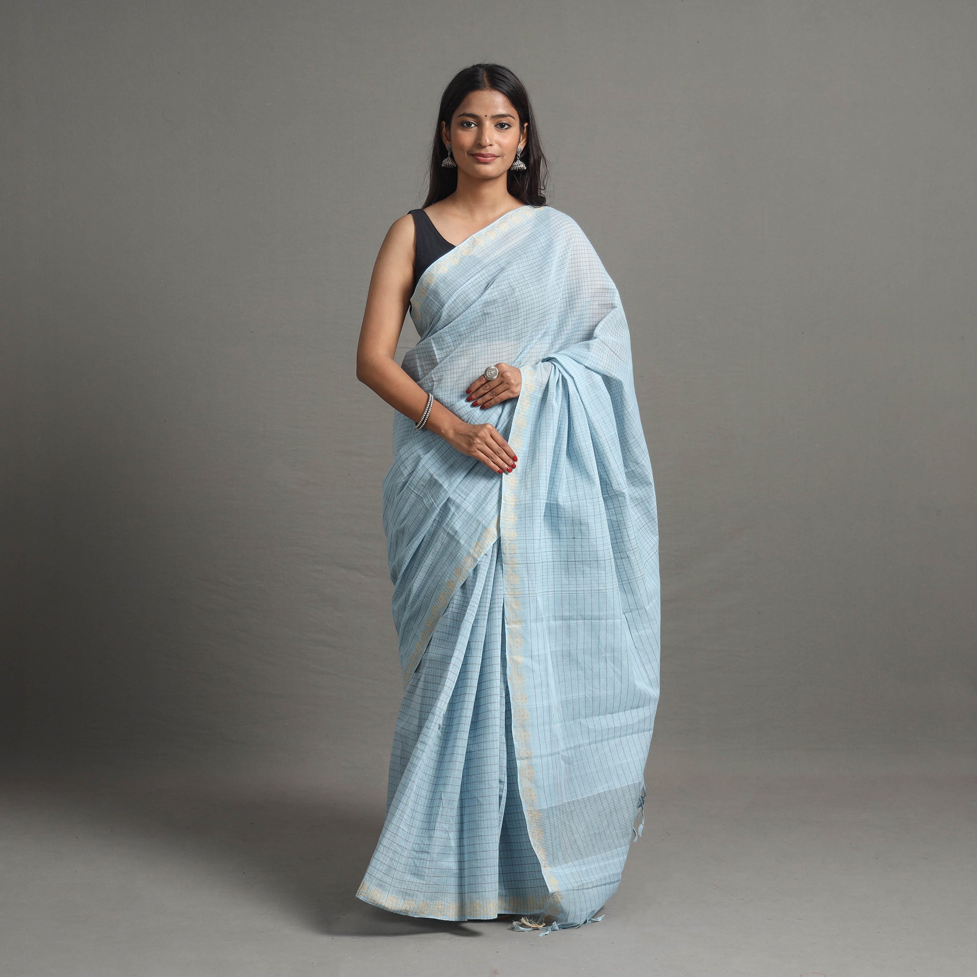 CHITRIKA Narayanpet Mini Gradient Dobby Cotton Handloom Saree 114
