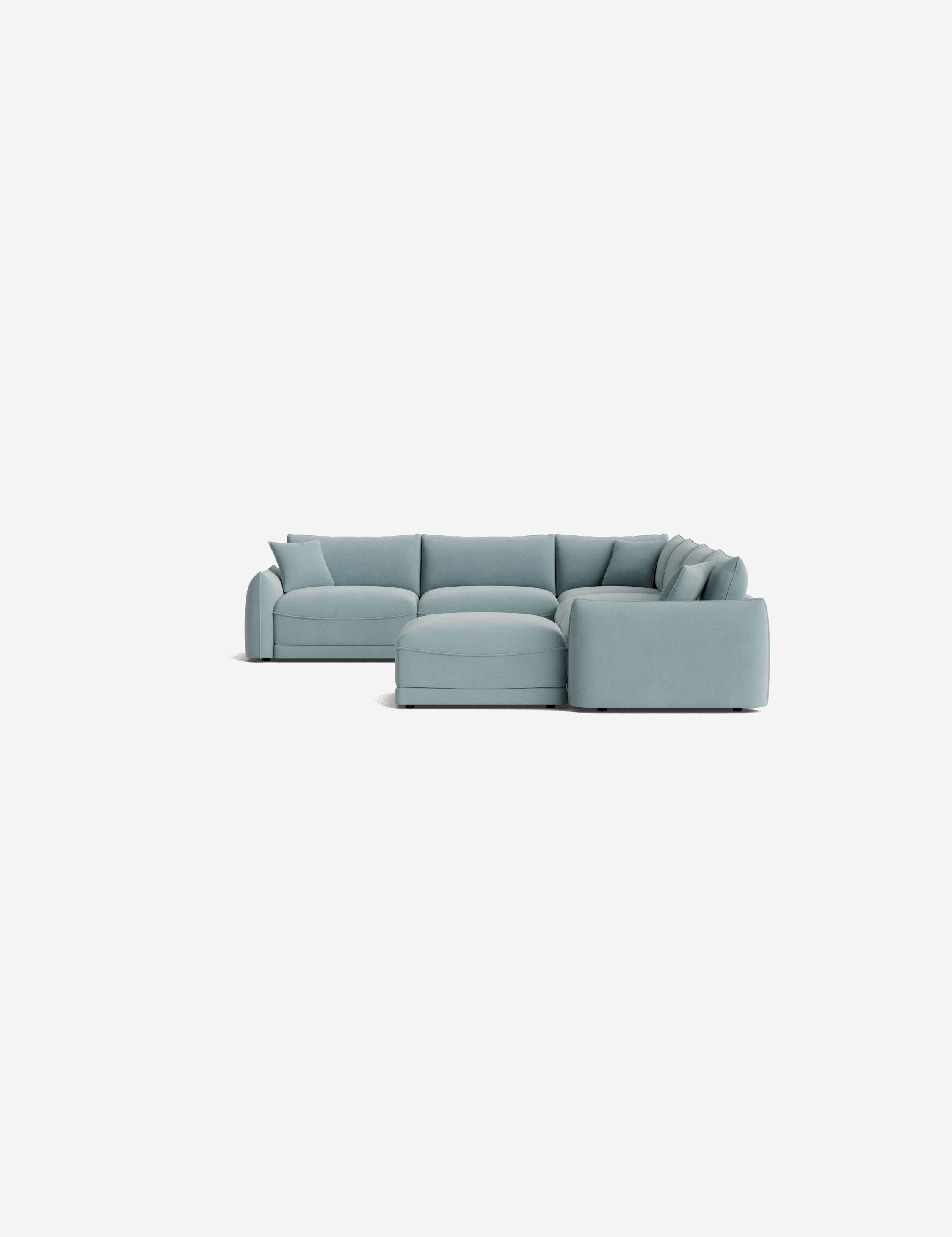 Lulu and Georgia Balmer Modular Corner Sectional Sofa With Ottoman - view 41