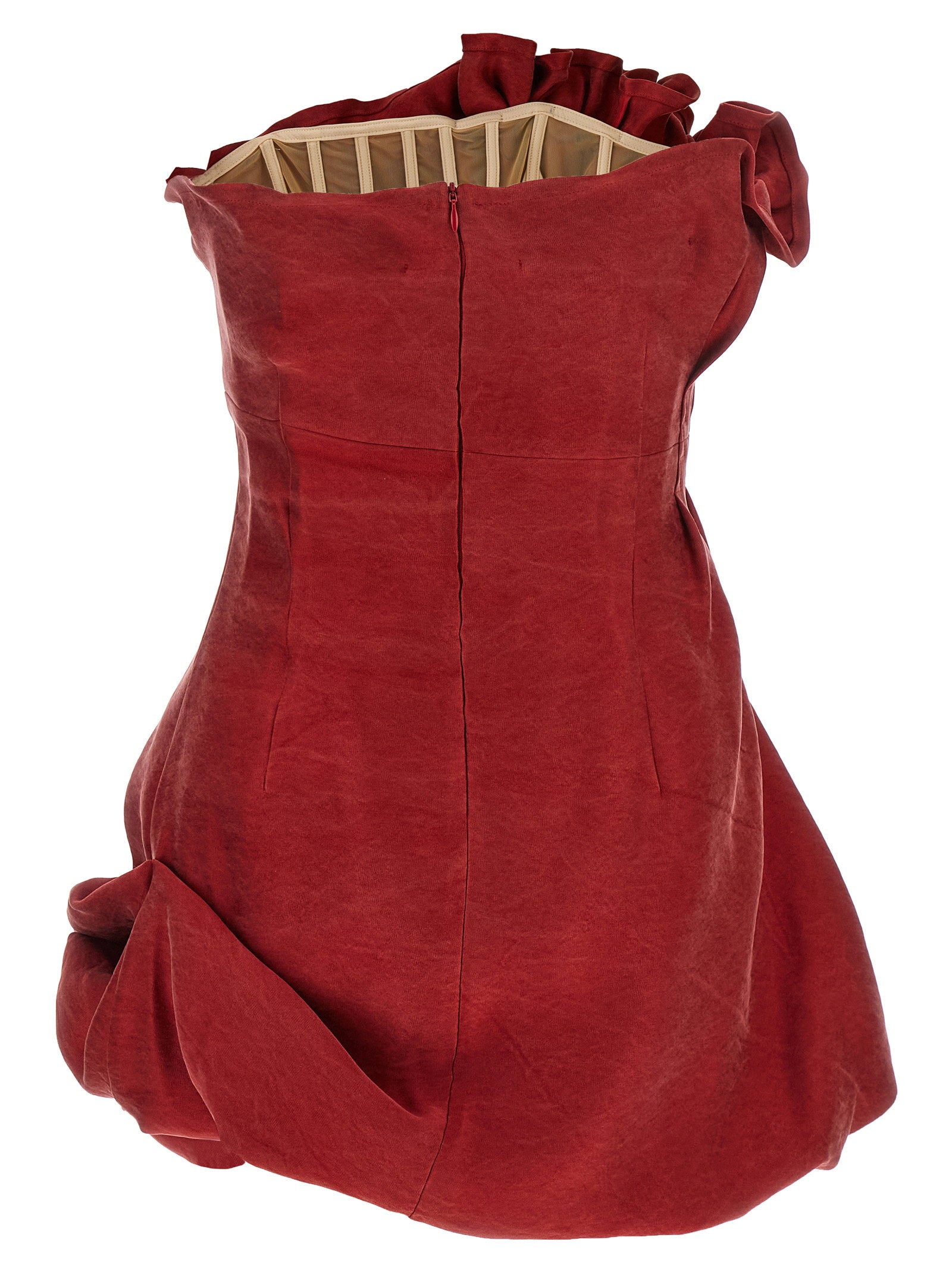 Magda Butrym Asymmetrical Dress With Pleats – 100% silk - view 2