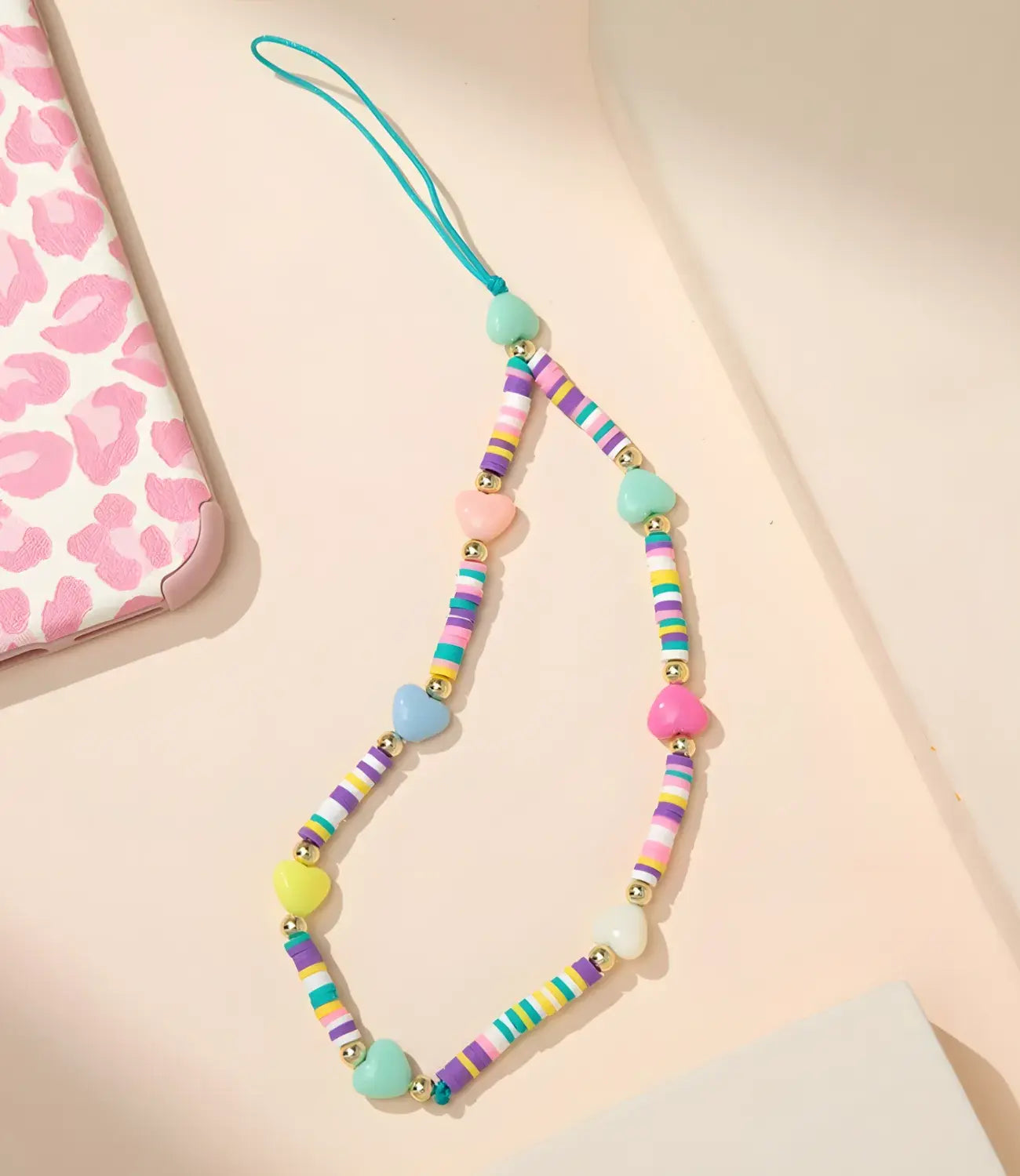 The Case Company Multicolor Hearts Beaded Phone Charm