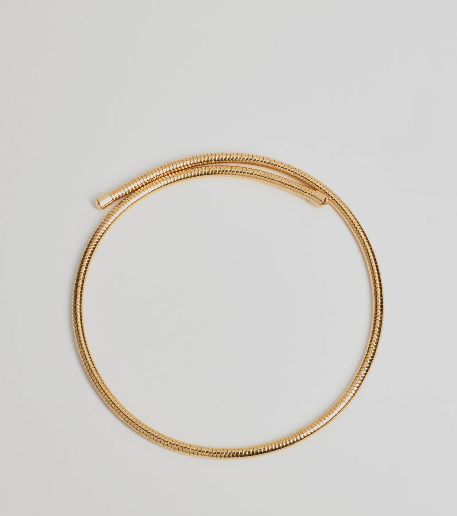 Windsor Sleekest Style Coiled Metal Choker Necklace