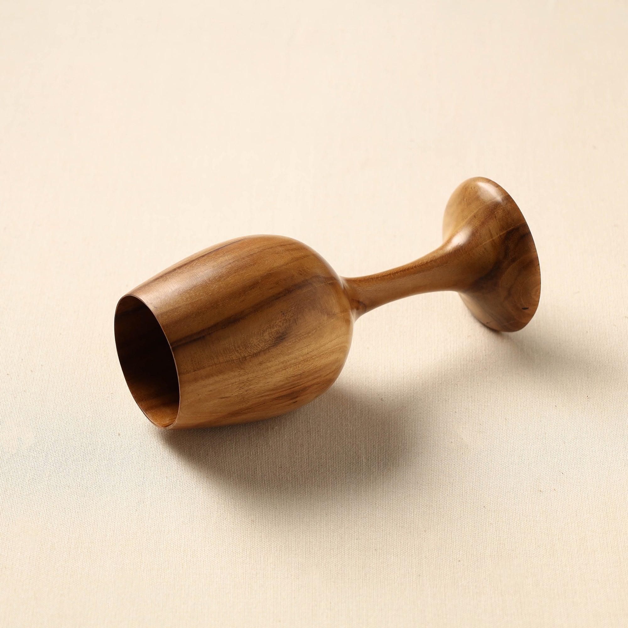 HAVELI CHRONICLES Brown - Handcrafted Teak Wooden Wine Glass - view 2