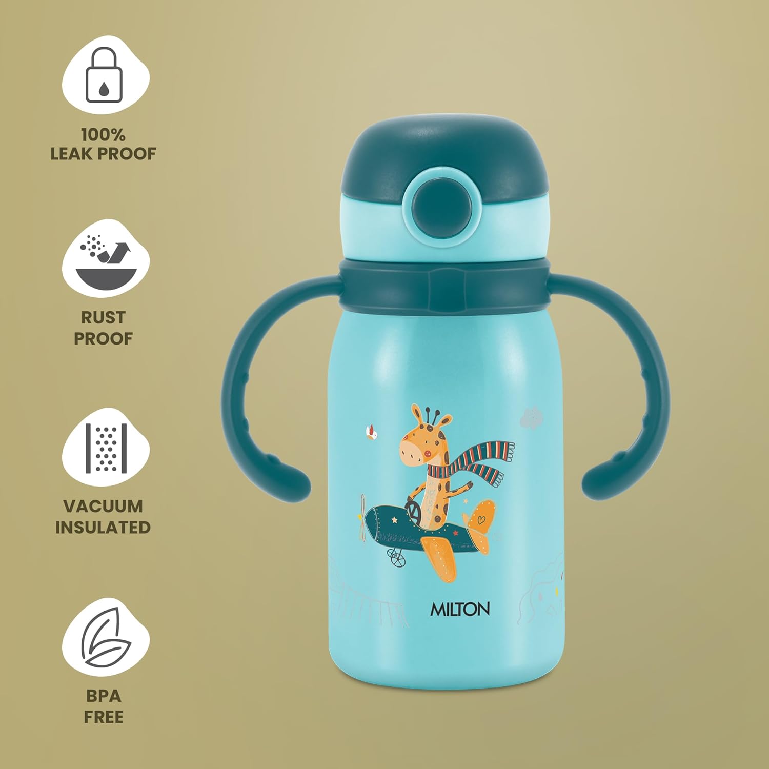 Milton Kiddo Thermosteel Vacuum Insulated Water Bottle with Spout Lid | 1 Pc - view 2