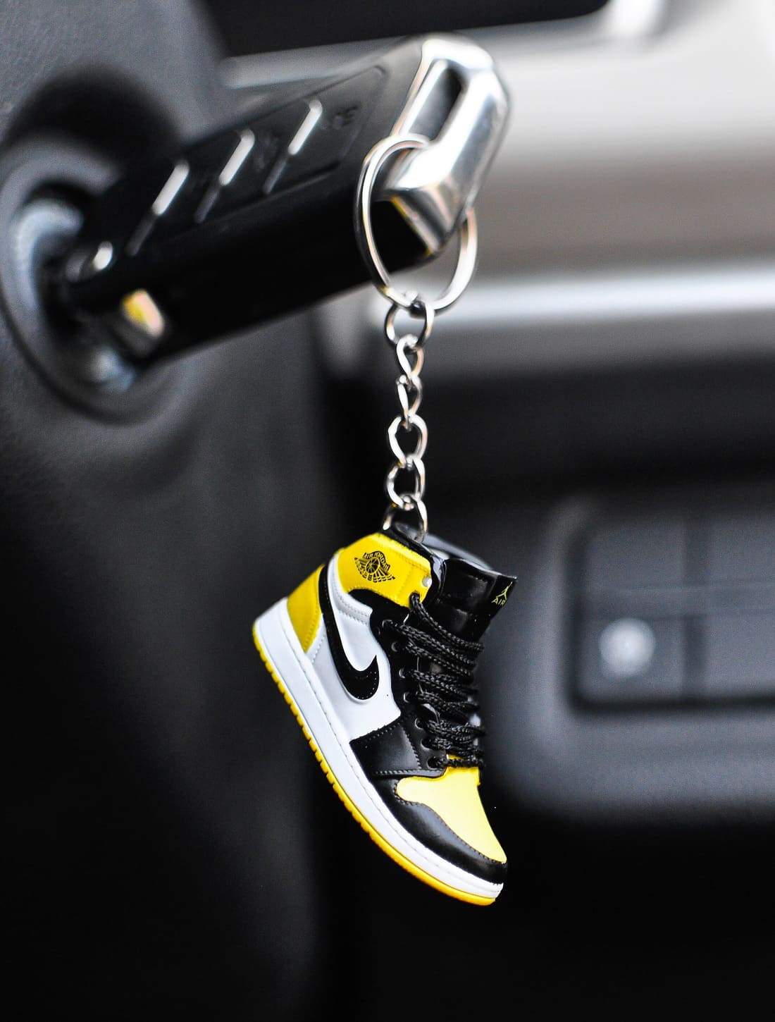Kicks Machine 3D Sneaker Keychain AJ1 High Yellow Toe