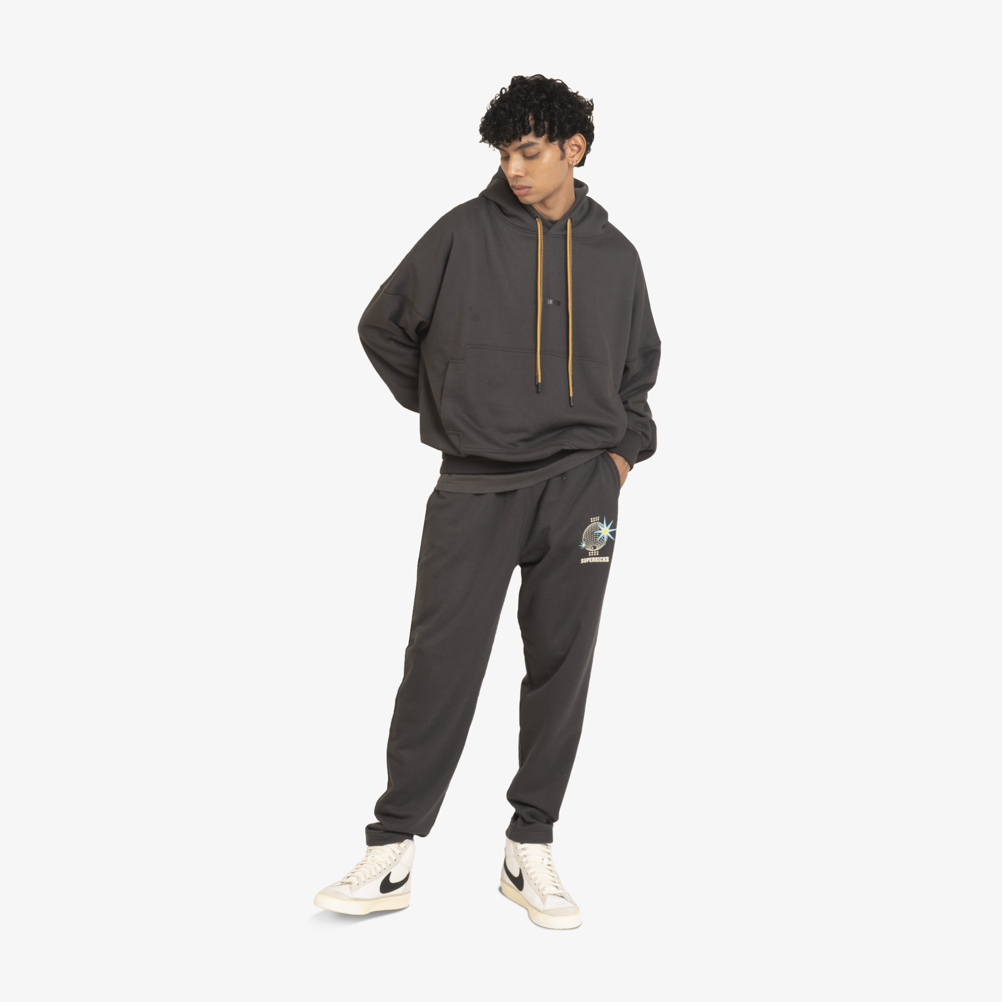 Superkicks | BASIC HOODIE { ASPHALT - view 5