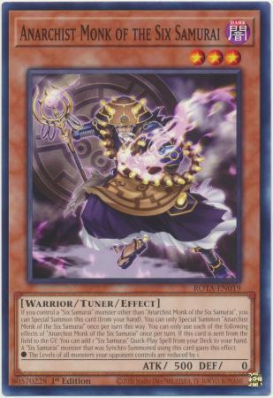 Yu-Gi-Oh! Anarchist Monk of the Six Samurai - ROTA-EN019 - Common - 1st Edition