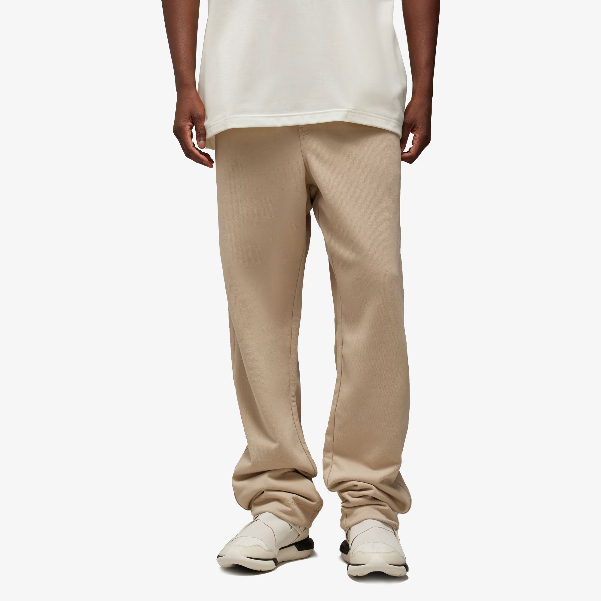 Y-3 | French Terry Straight Pants { Clay Brown