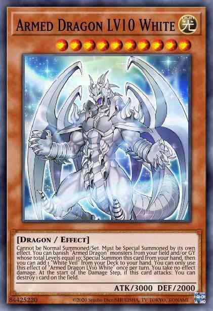 Yu-Gi-Oh! Armed Dragon LV10 White - BLVO-EN005 - Ultra Rare - 1st Edition