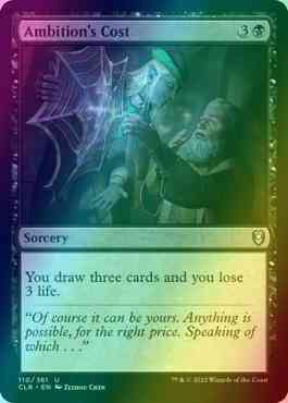 Cost 110 commander – Magic Ambition's Cost [110] [Commander Legends: Battle for Baldur's Gate] [Foil]