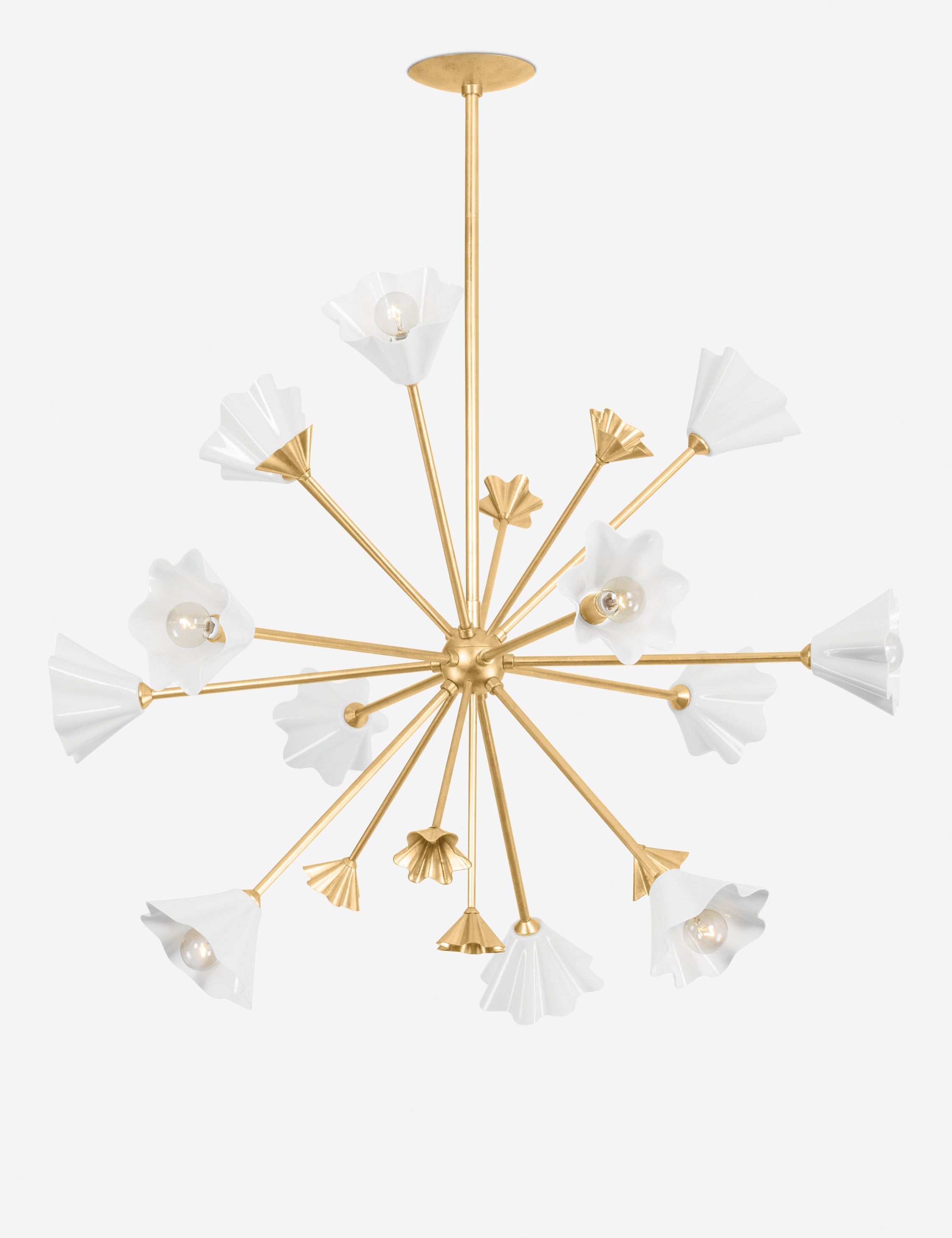 Lulu and Georgia Marigold Chandelier – Brass and White