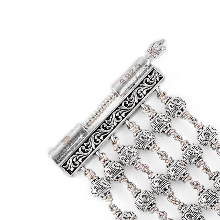 Prinjal Jewellers Shiva Six Line Silver Bracelet - view 5