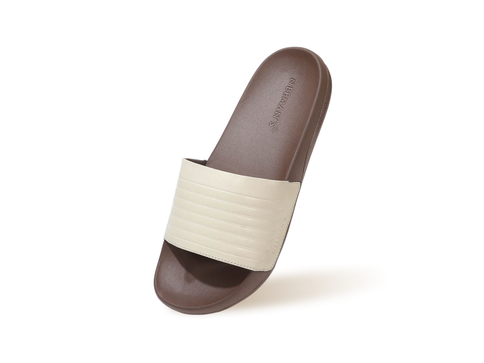 Neeman's FootBed Slides for Women : Ivory Brown - view 10