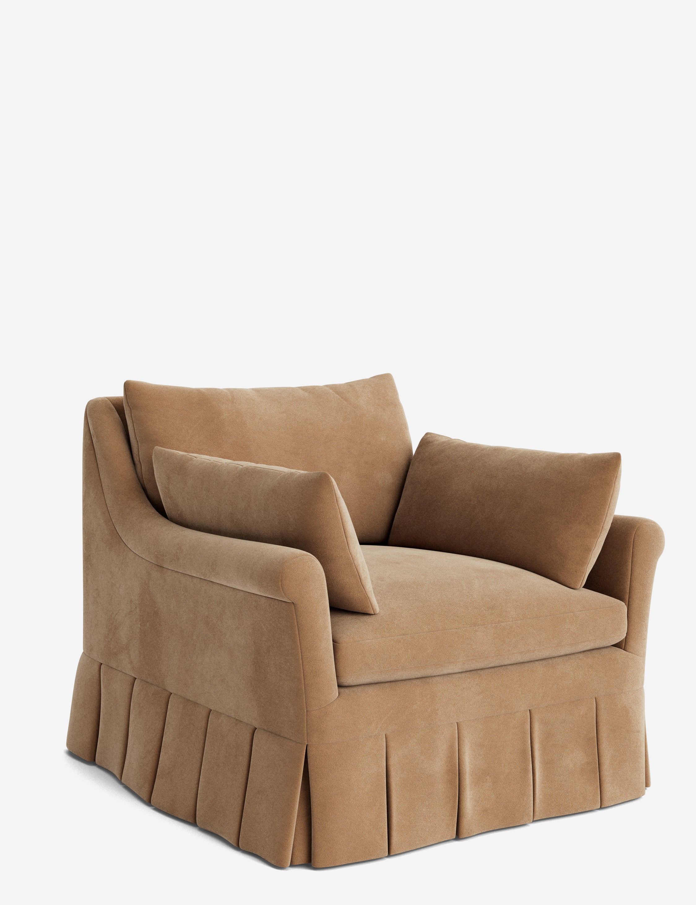 Lulu and Georgia Portola Rolled Arm Luxe Depth Pleated Chair - view 85